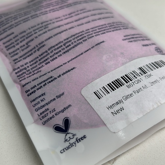 Hemway Pink Holographic Glitter Paint Additive New Sealed Package 100g - Picture 5 of 8